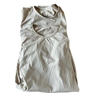 Gen III Polartec Lot /2 Mens Medium Long Tan Cold Weather Lightweight Undershirt